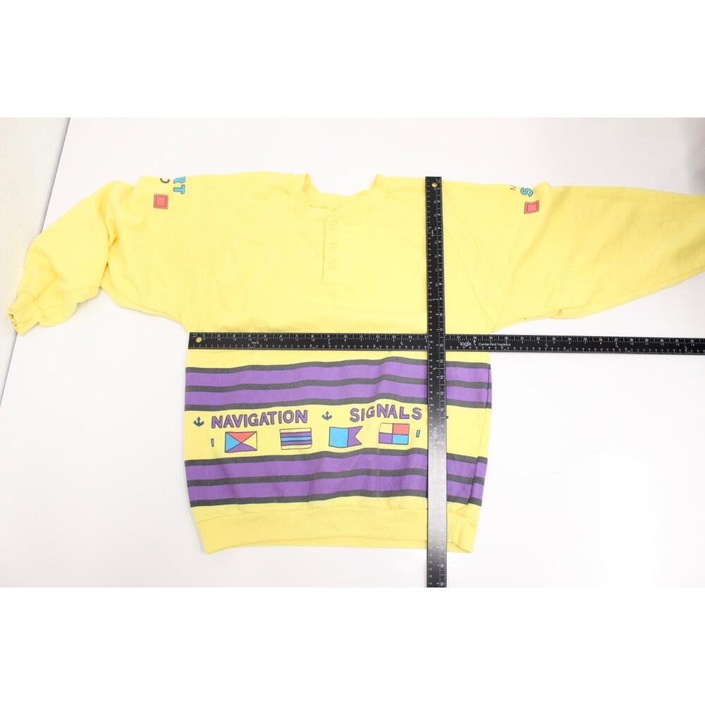 Vintage Nautical Sailing Navigation Signals Sweatshirt Medium - Picture 4 of 6
